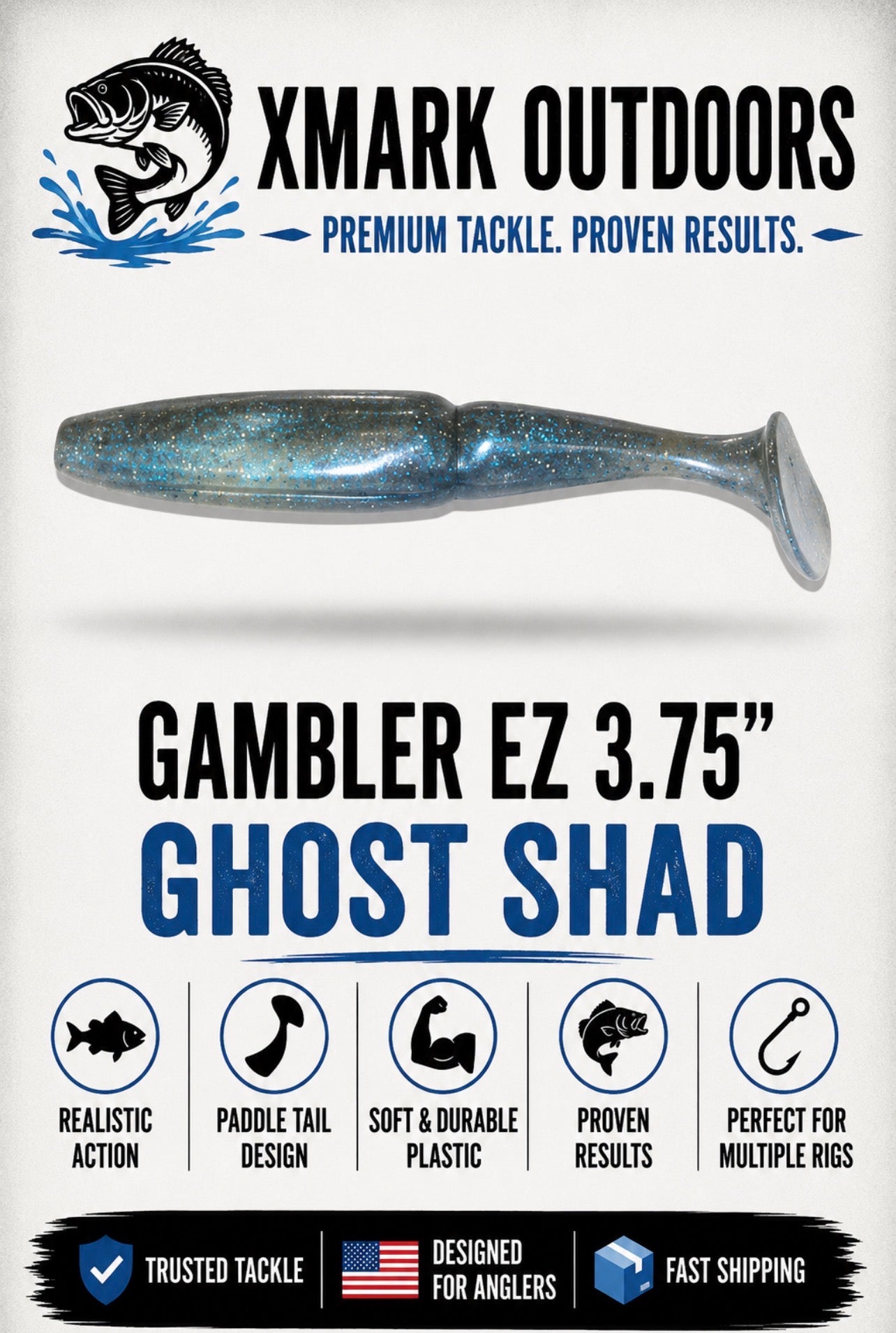 Gambler EZ 3.75” Paddle Tail Swimbait