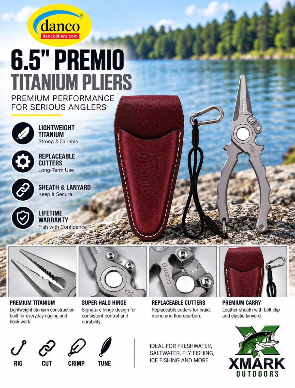 Danco Premio Titanium Fishing Pliers