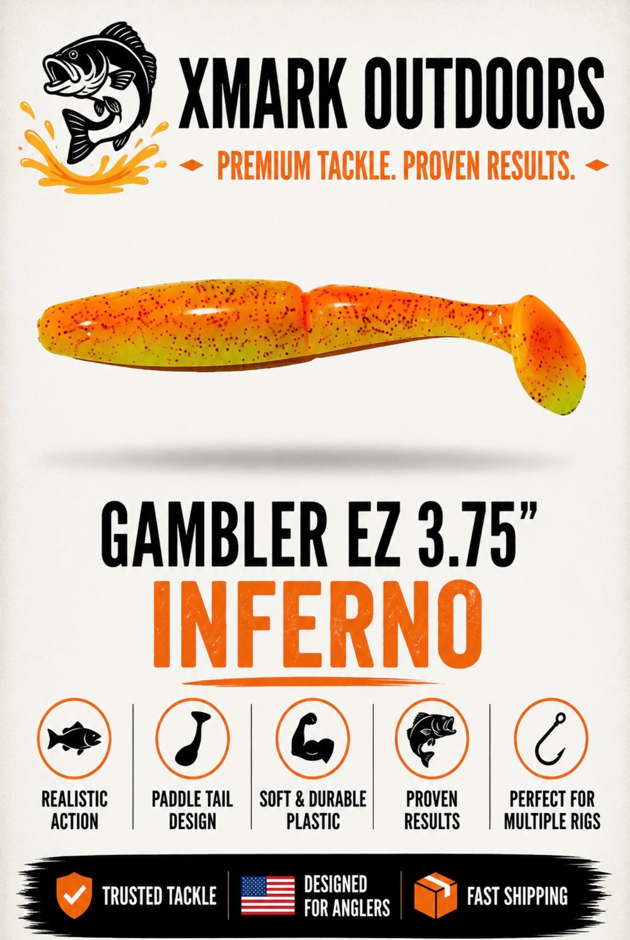 Gambler EZ 3.75” Paddle Tail Swimbait
