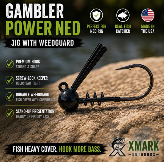 Gambler Power Ned Jig with Weedguard (3pack)