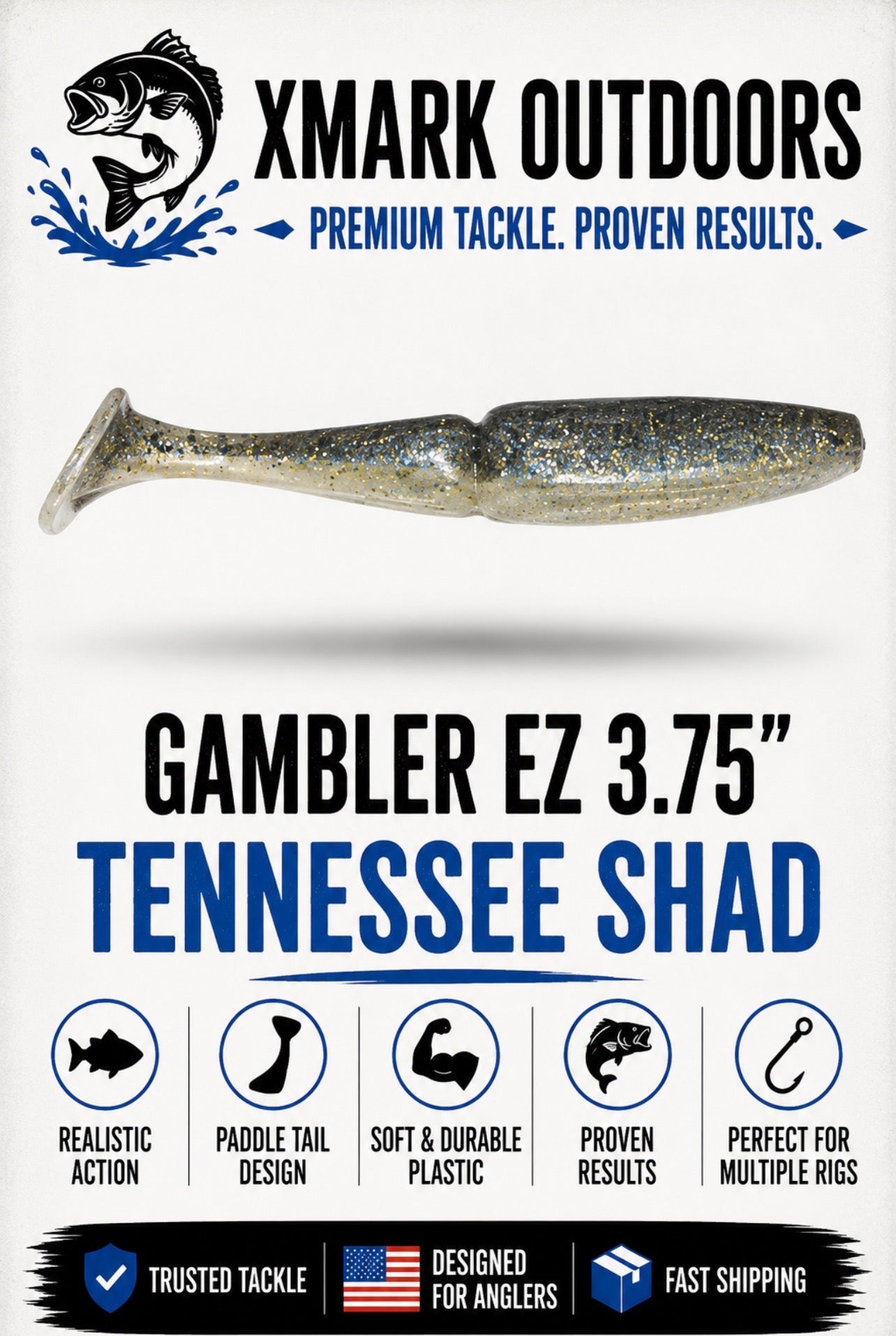Gambler EZ 3.75” Paddle Tail Swimbait