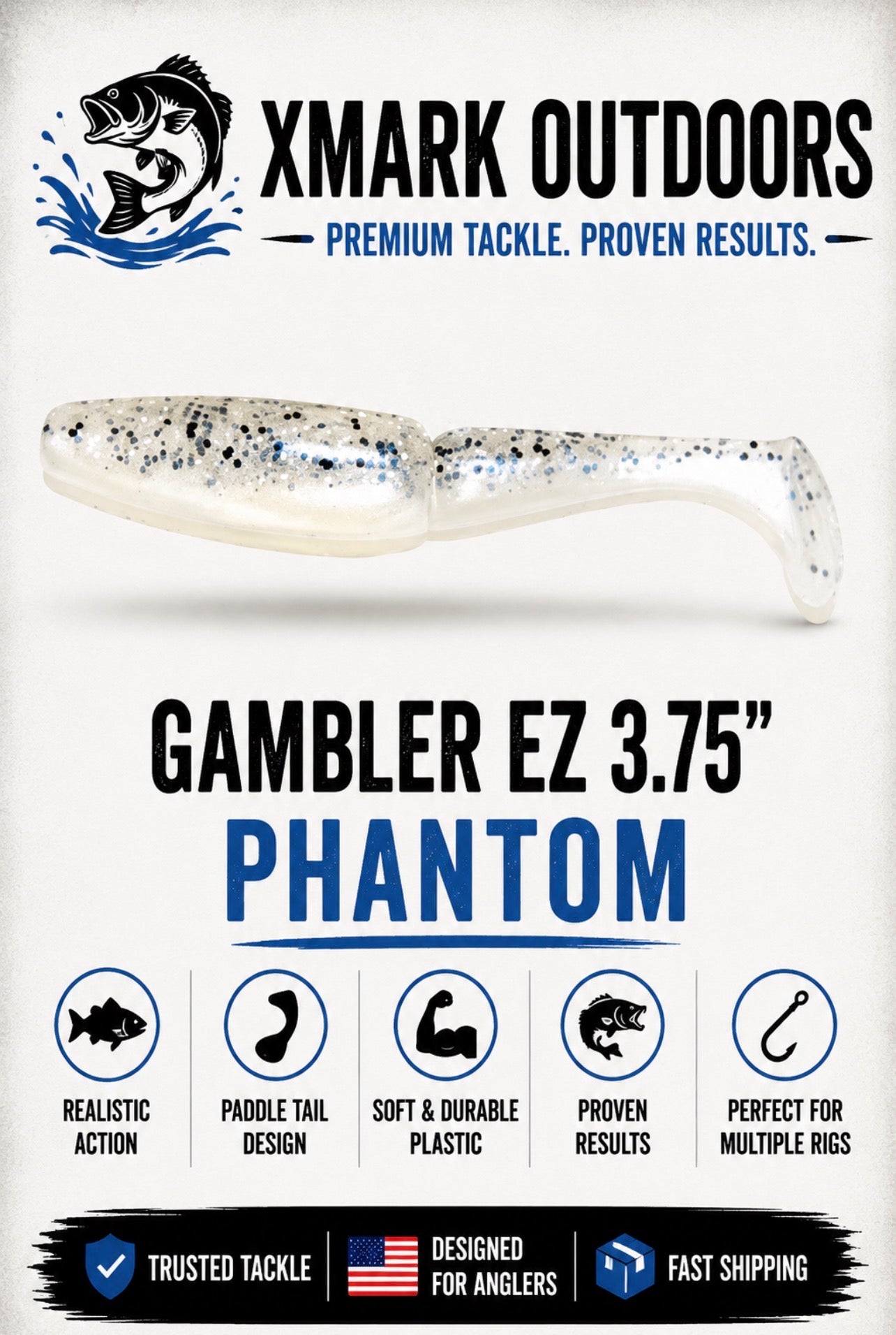 Gambler EZ 3.75” Paddle Tail Swimbait