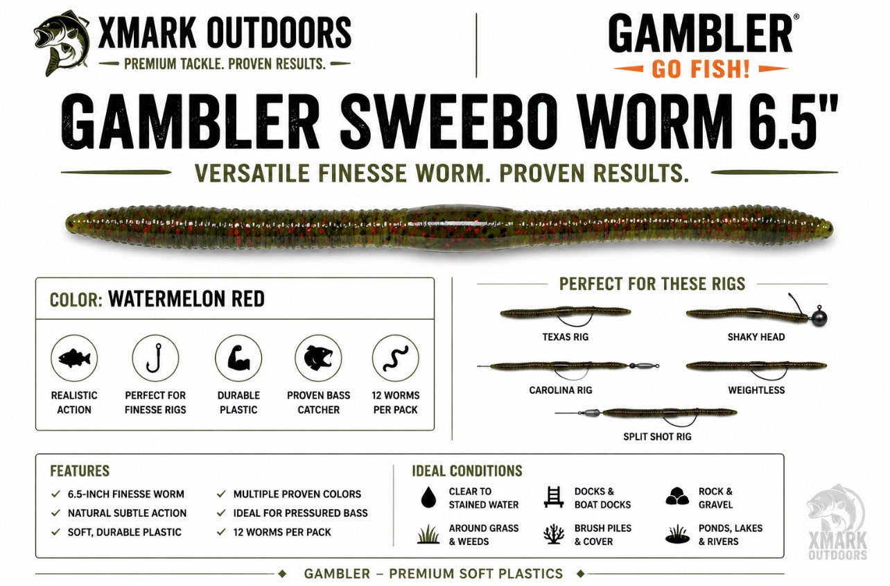 Gambler Sweebo Worm 6.5” (12 pack)
