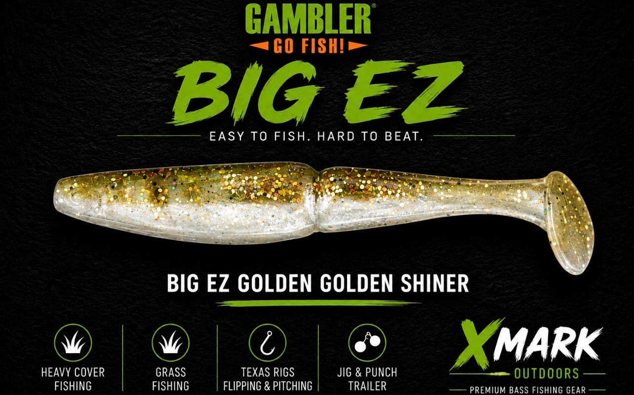 Gambler Big EZ Swimbait – 5.25” Paddle Tail Swimbait