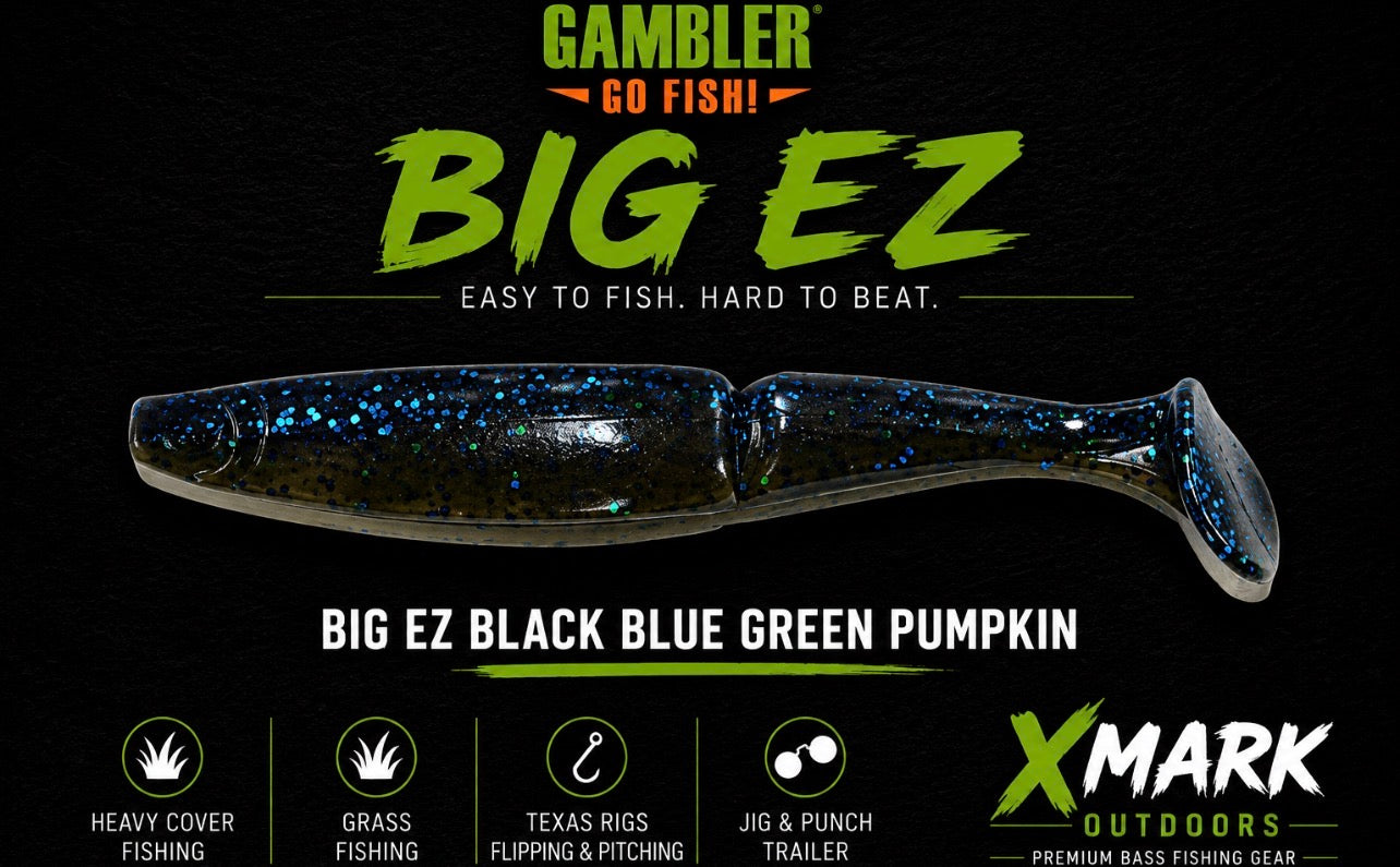 Gambler Big EZ Swimbait – 5.25” Paddle Tail Swimbait