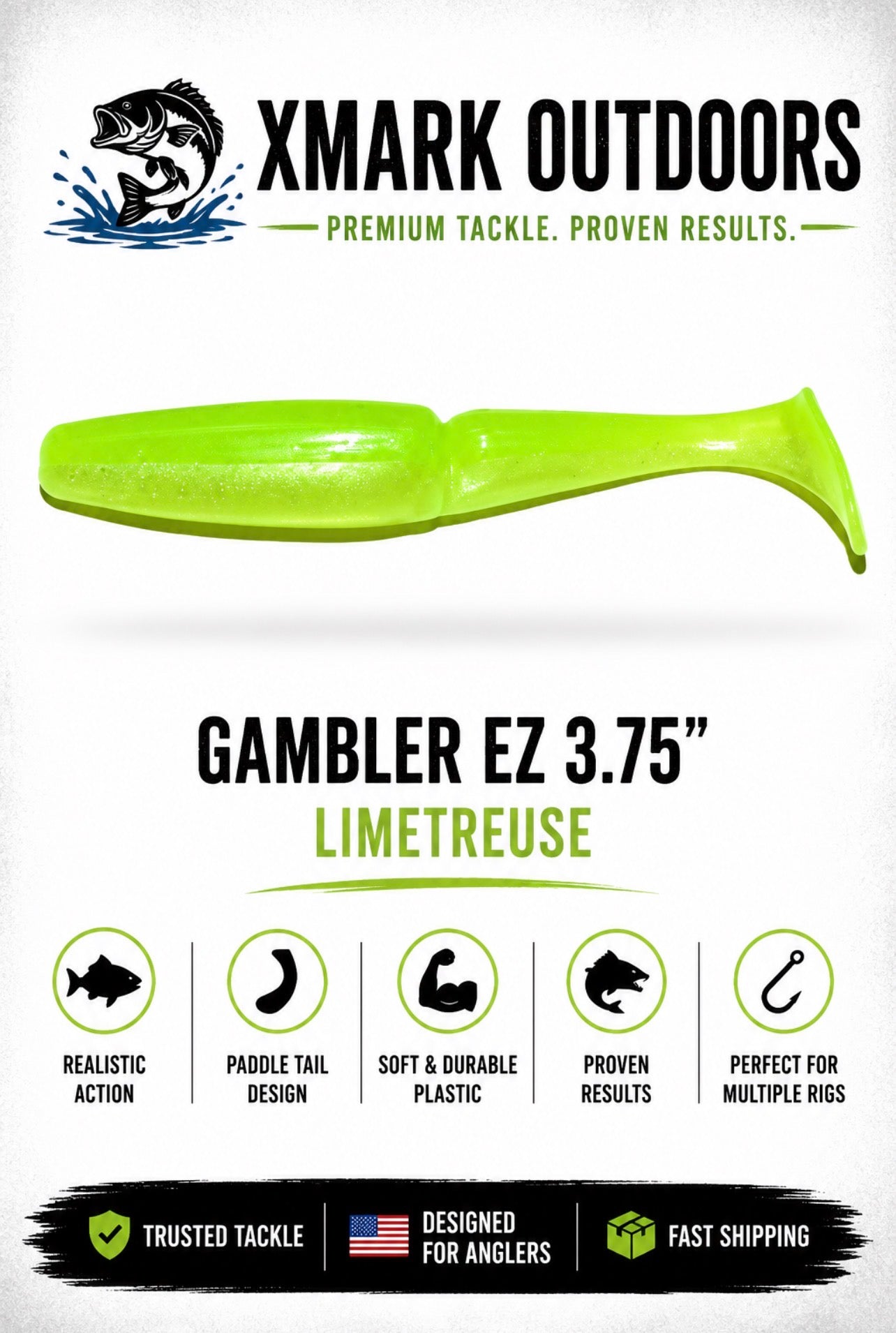 Gambler EZ 3.75” Paddle Tail Swimbait