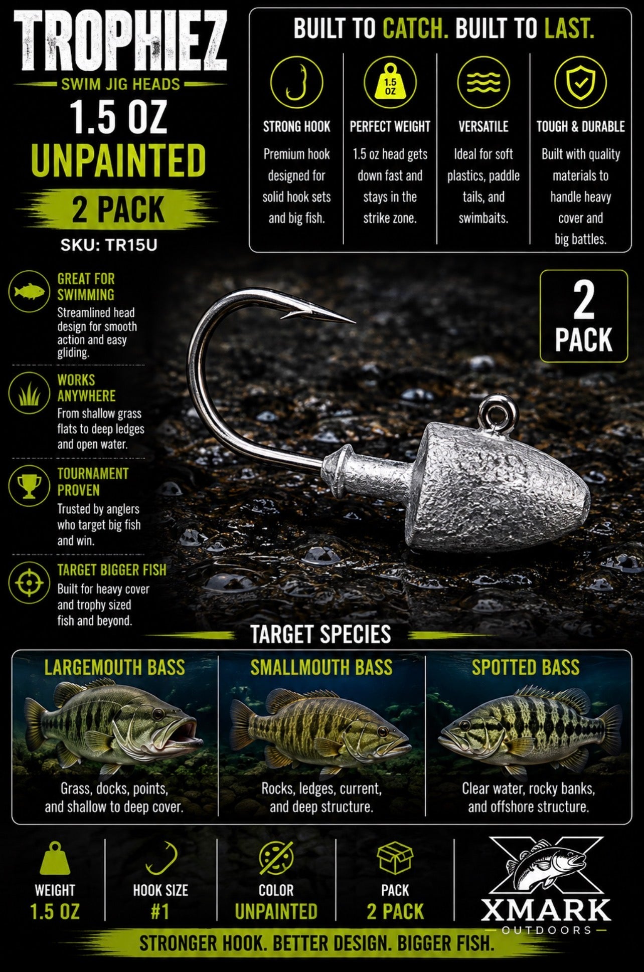 Gambler Trophiez Unpainted Jig Heads