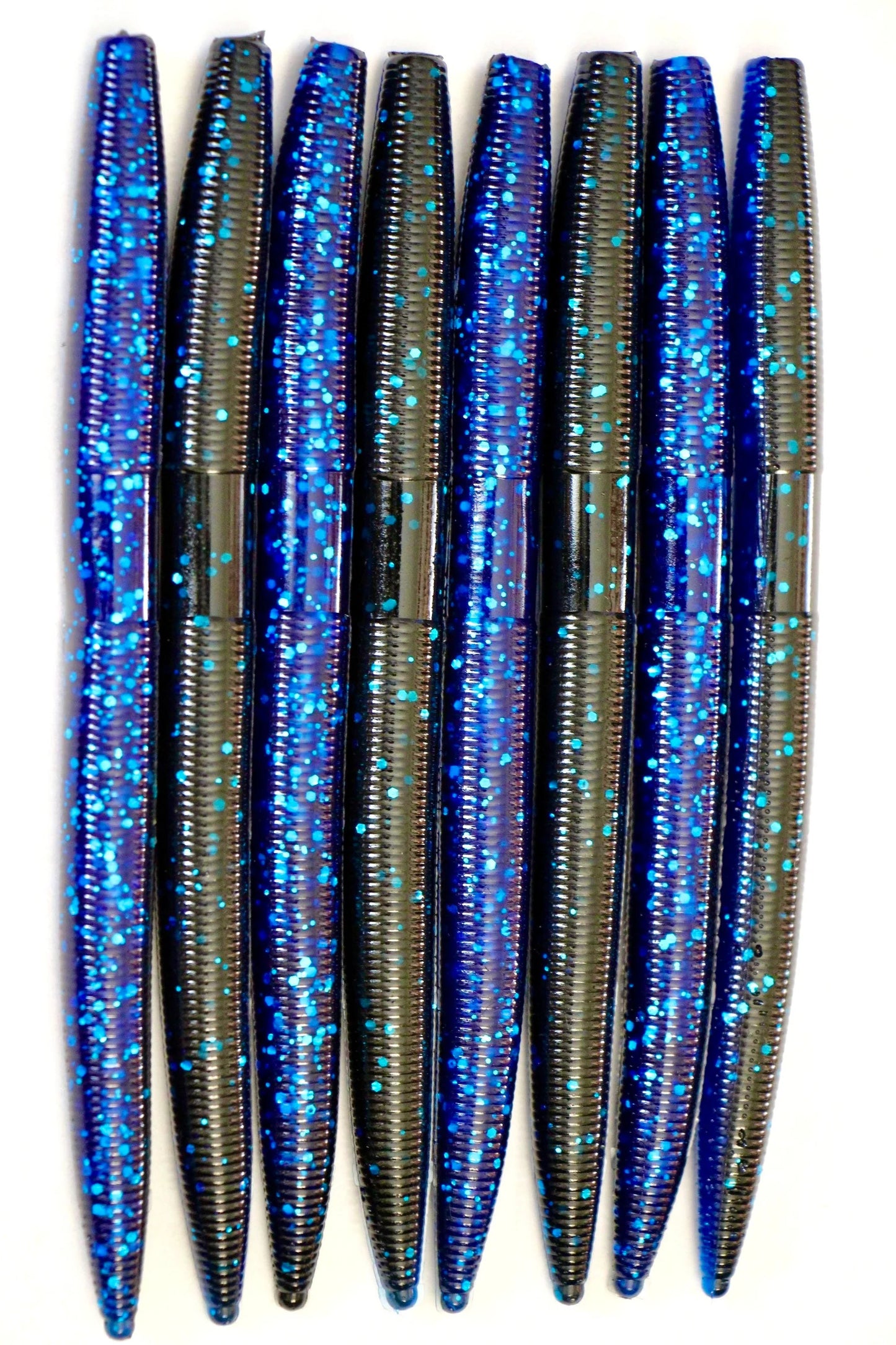 5" stick worm - Black and Blue (10 Pack) Perfect for Texas rig and wacky rig